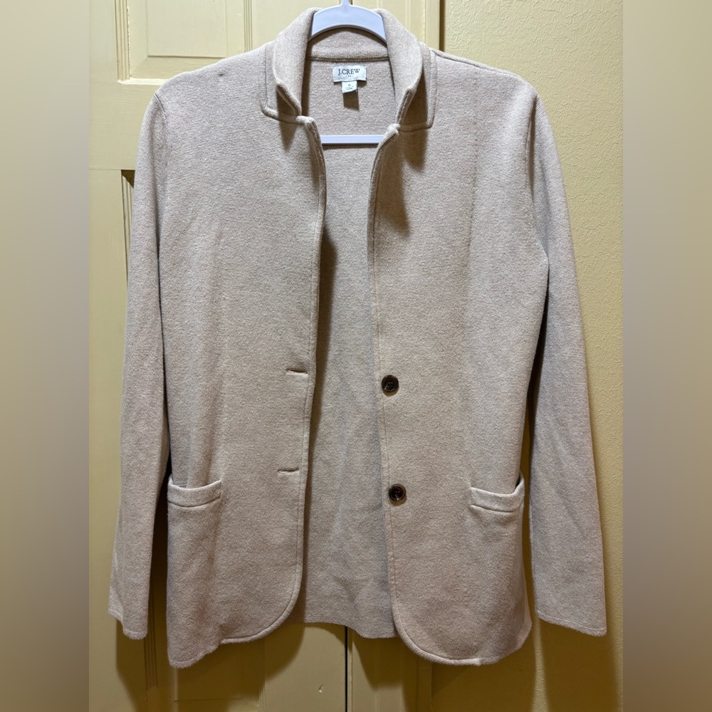 J. Crew Women's Sweater Blazer Beige Size S